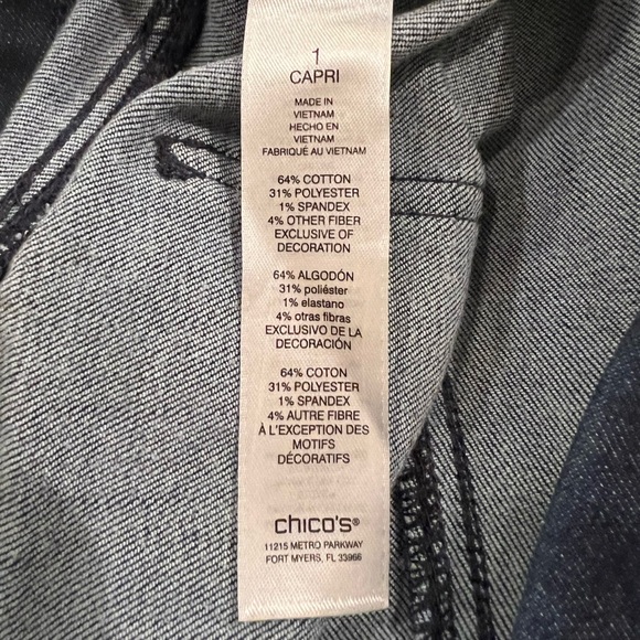 Chico’s Perfect Stretch Soft Jegging Capri Jeans - Picture 3 of 14